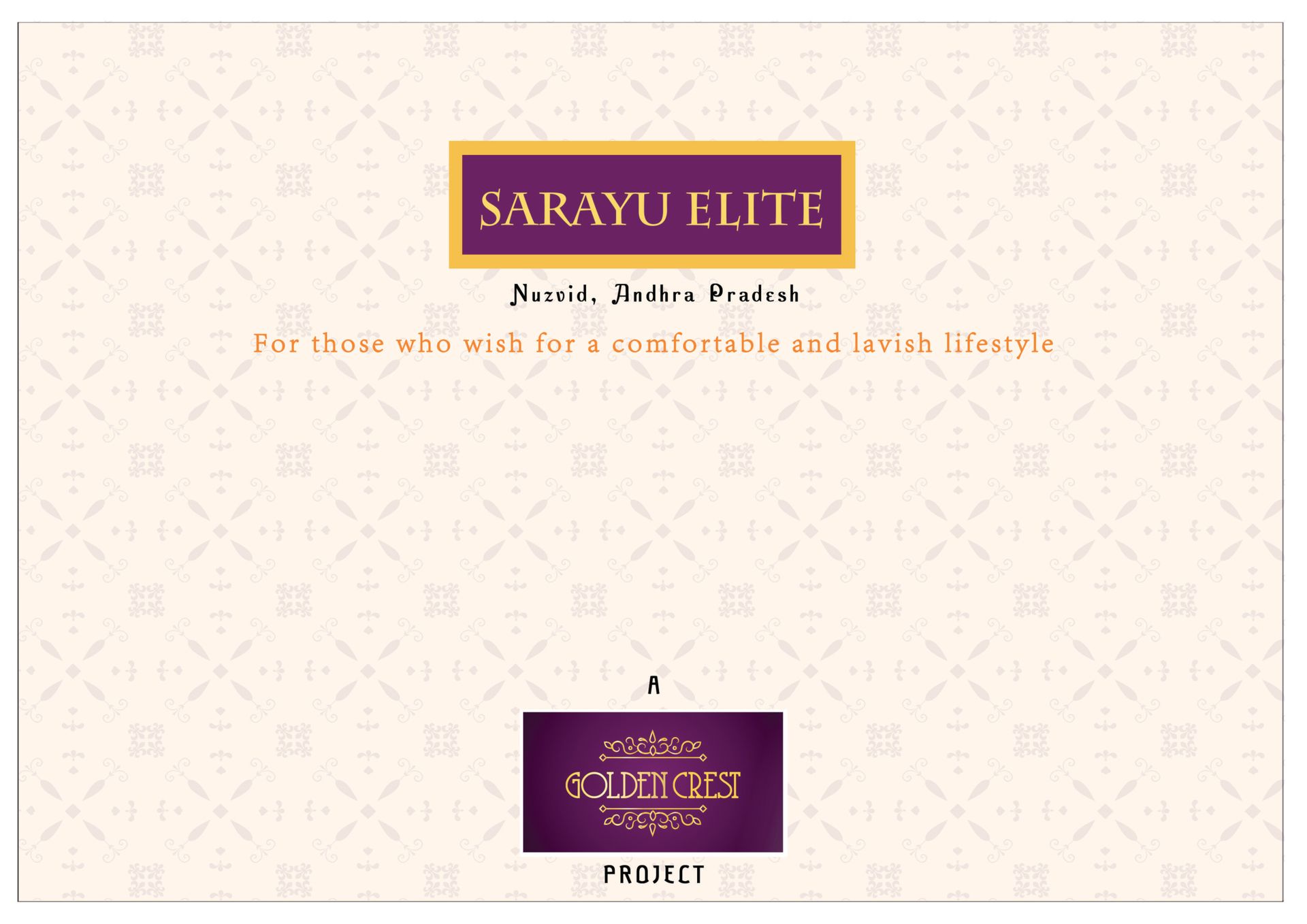 Sarayu Elite brochure cover